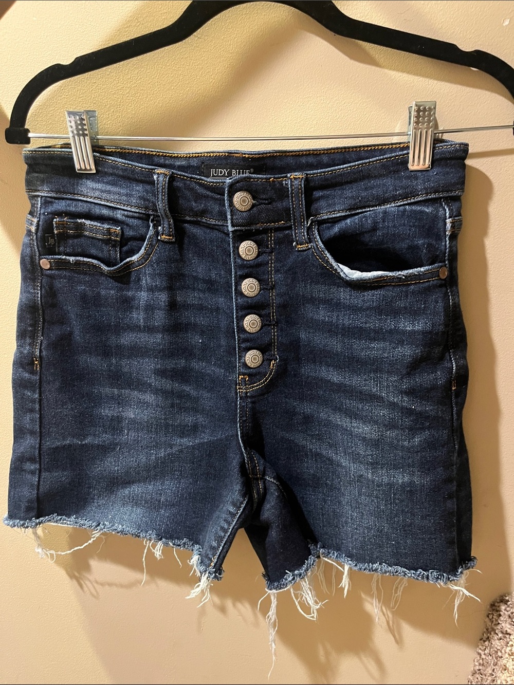 Judy Blue Love Affair Button Fly Cut Off Shorts